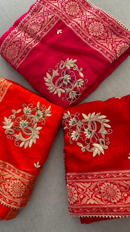 Pura Moonga Silk Jari Saree